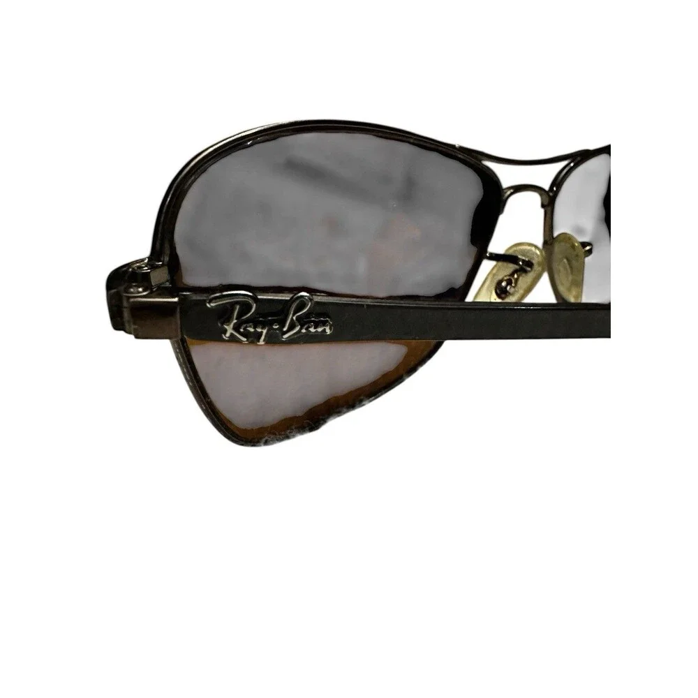 Vintage RAY BAN SUNGLASSES Circa 2005 RB8302 Made n Italy Brown Frame Amber Lens
